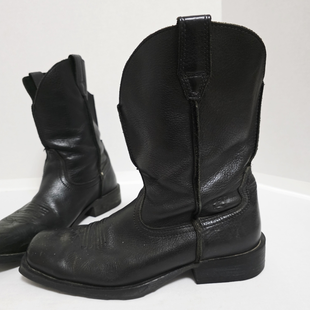 Ariat Men's Black Rambler Leather Square Toe Boots - Picture 5 of 10